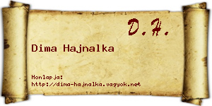 Dima Hajnalka névjegykártya