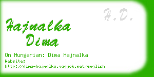 hajnalka dima business card